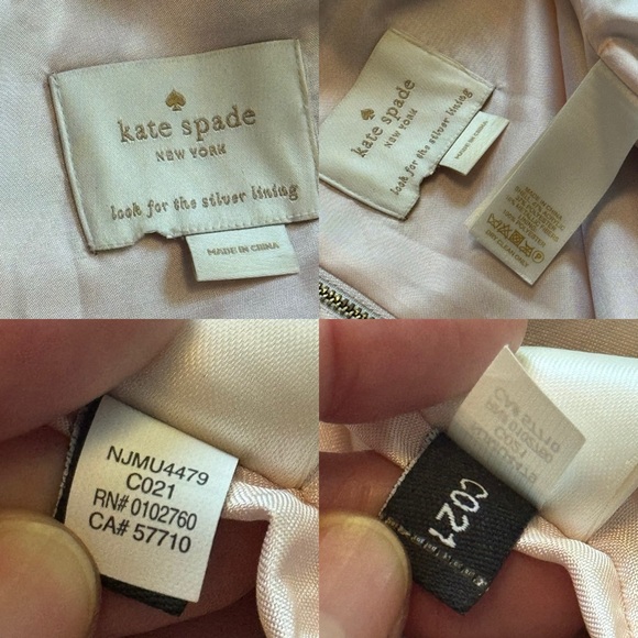 Kate Spade New York Regal Plumes Metallic Feather Print Pink Shift Dress - Picture 13 of 14